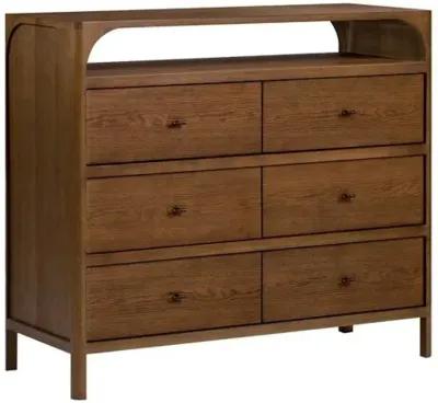 Hugo 6-Drawer Oak Dresser - Walnut - Tulsi Home - Brown