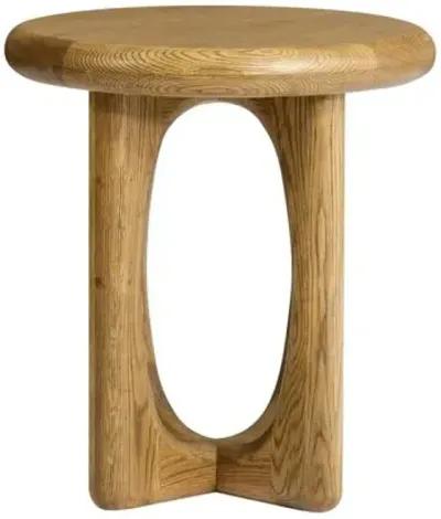 Estee Oak Side Table - Honey - Tulsi Home - Brown