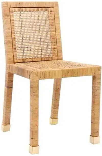 Charli Rattan Dining Chair - Natural - Handcrafted - Brown