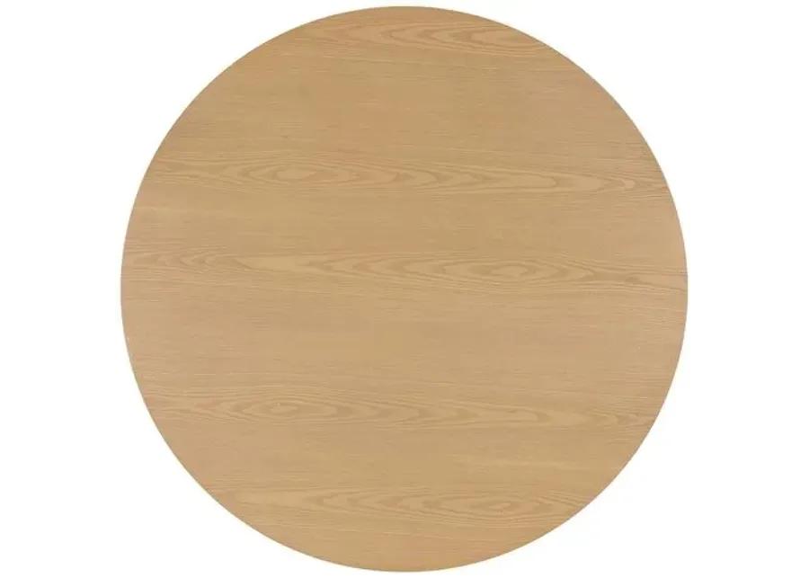 Psalm 49" Round Dining Table - Natural - Handcrafted