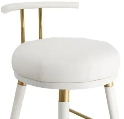 Jairo Vegan Leather Barstool - Cream - White