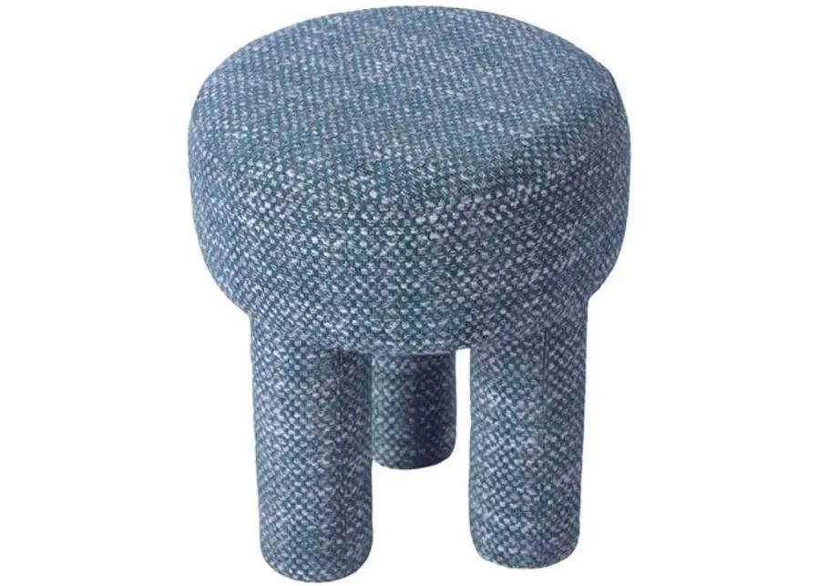 Tina Nubby Accent Stool - Handcrafted - Green