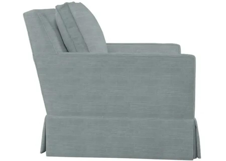 Auburn Club Chair - Crypton Linen - Miles Talbott - Hancrafted in the USA