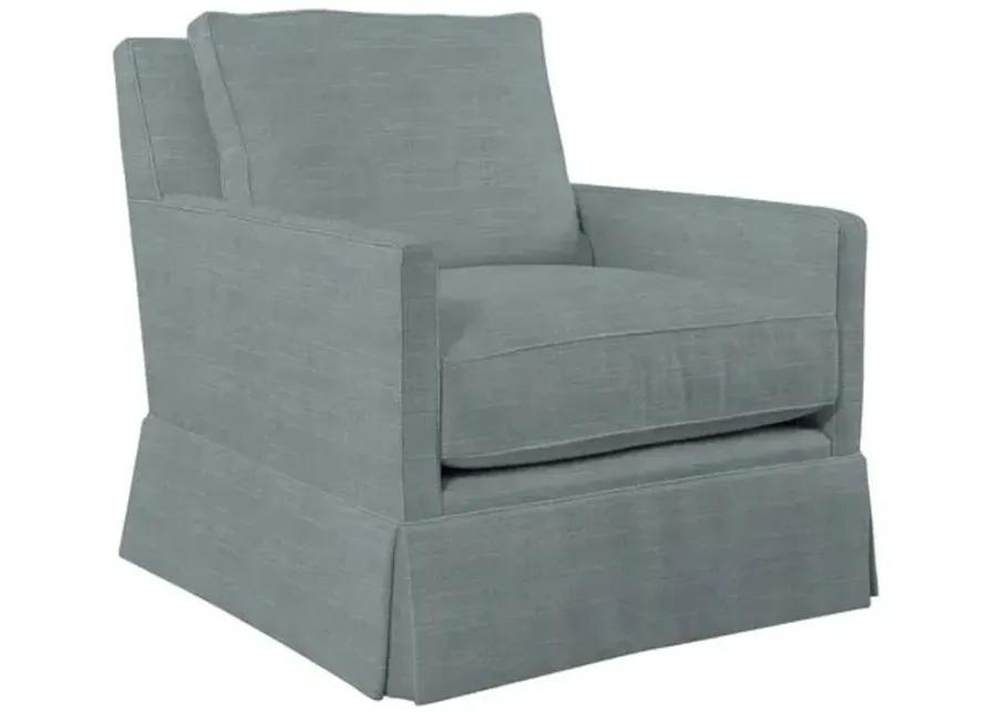 Auburn Club Chair - Crypton Linen - Miles Talbott - Hancrafted in the USA