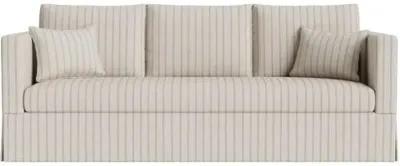 Marth Stewart Brock Sofa - Lily Pond Linen Weave Stripe - Handcrafted