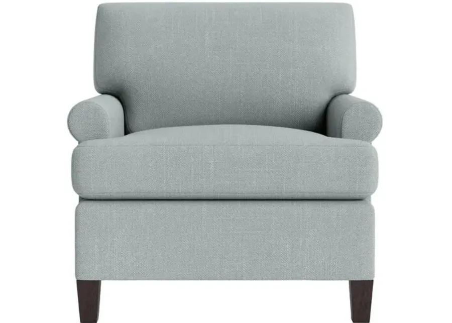 Marth Stewart Foster Chair - Lily Pond Linen Weave - Handcrafted - Blue