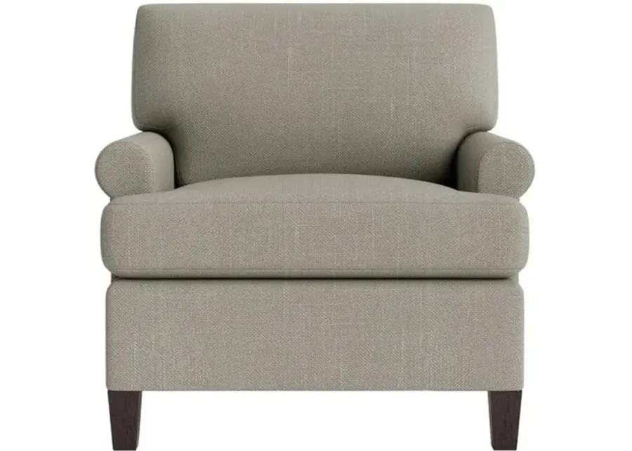 Marth Stewart Foster Chair - Lily Pond Linen Weave - Handcrafted - Gray