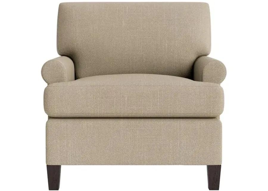 Marth Stewart Foster Chair - Lily Pond Linen Weave - Handcrafted - Brown