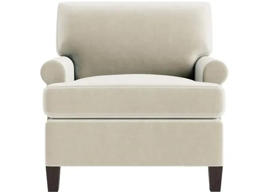 Marth Stewart Foster Chair - Perry Street Velvet - Handcrafted - Beige