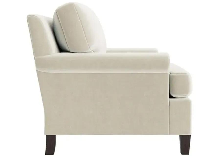 Marth Stewart Foster Chair - Perry Street Velvet - Handcrafted - Beige