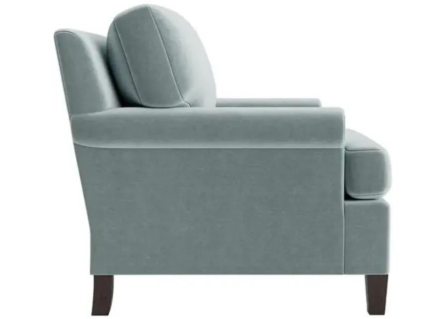 Marth Stewart Foster Chair - Perry Street Velvet - Handcrafted - Blue