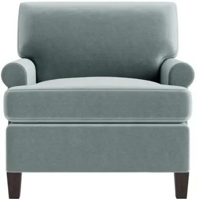 Marth Stewart Foster Chair - Perry Street Velvet - Handcrafted - Blue