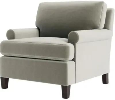 Marth Stewart Foster Chair - Perry Street Velvet - Handcrafted - Gray