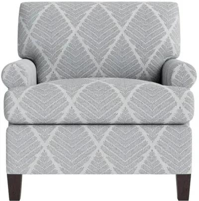 Marth Stewart Foster Chair - Bedford Jacquard - Handcrafted - Blue