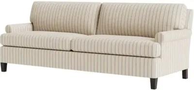 Marth Stewart Foster Sofa - Lily Pond Linen Weave Stripe - Handcrafted