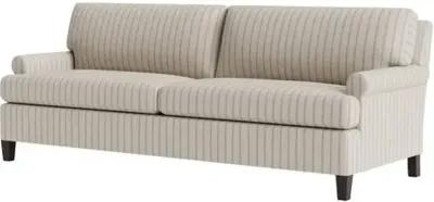 Marth Stewart Foster Sofa - Lily Pond Linen Weave Stripe - Handcrafted