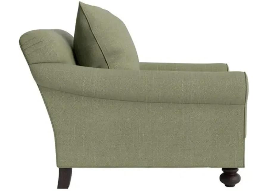 Marth Stewart Logan Chair - Lily Pond Linen Weave - Handcrafted - Green