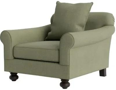 Marth Stewart Logan Chair - Lily Pond Linen Weave - Handcrafted - Green