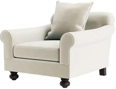 Marth Stewart Logan Chair - Perry Street Velvet - Handcrafted - Beige