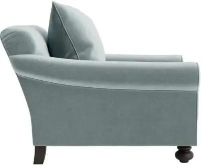 Marth Stewart Logan Chair - Perry Street Velvet - Handcrafted - Blue