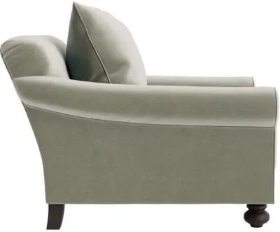 Marth Stewart Logan Chair - Perry Street Velvet - Handcrafted - Gray