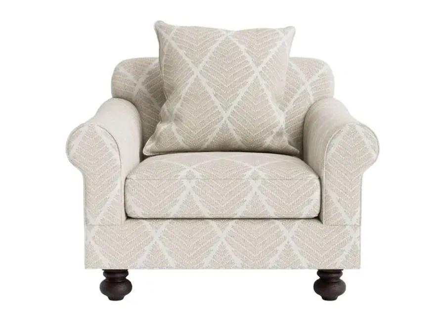 Marth Stewart Logan Chair - Bedford Jacquard - Handcrafted - Brown