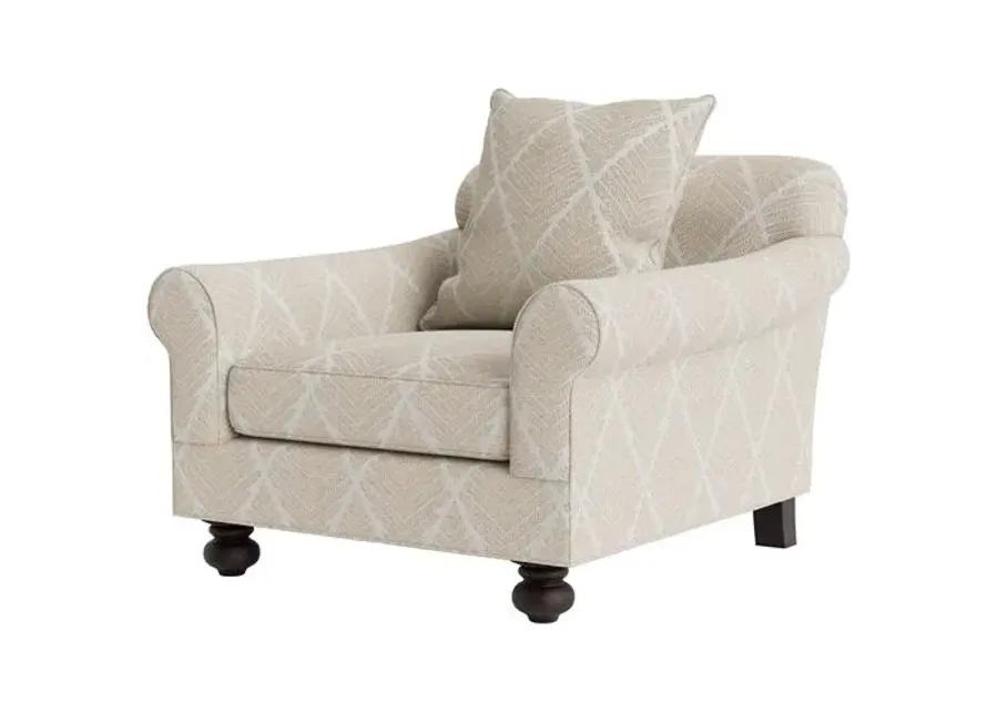 Marth Stewart Logan Chair - Bedford Jacquard - Handcrafted - Brown