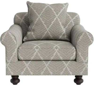 Marth Stewart Logan Chair - Bedford Jacquard - Handcrafted - Gray