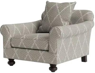 Marth Stewart Logan Chair - Bedford Jacquard - Handcrafted - Gray