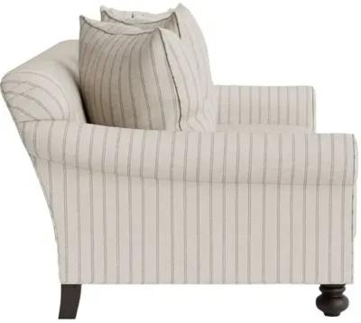 Marth Stewart Logan Sofa - Lily Pond Linen Weave Stripe - Handcrafted