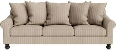 Marth Stewart Logan Sofa - Lily Pond Linen Weave Stripe - Handcrafted