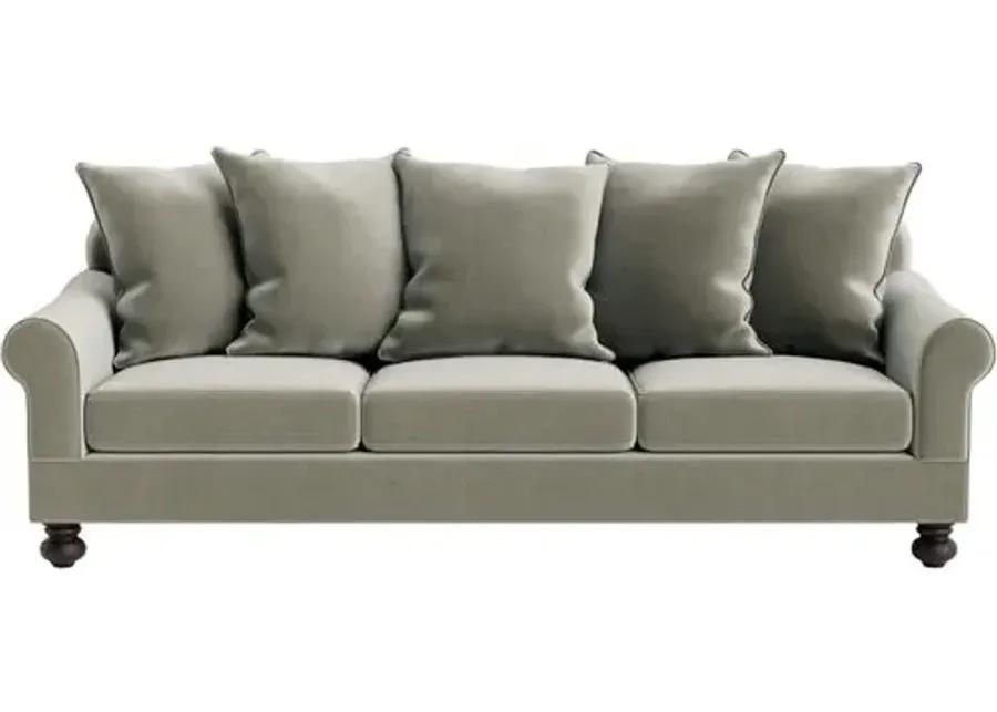 Marth Stewart Logan Sofa - Perry Street Velvet - Handcrafted