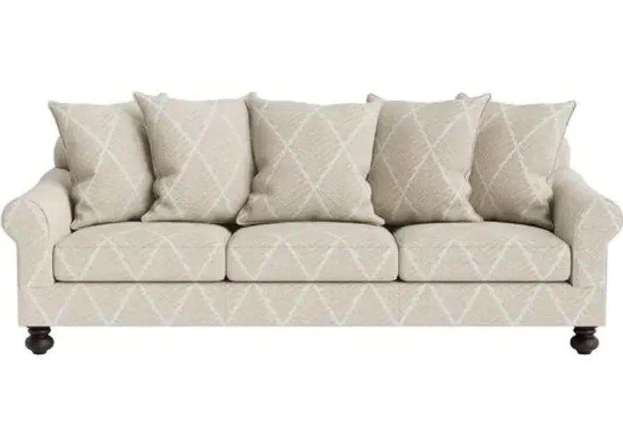 Marth Stewart Logan Sofa - Bedford Jacquard - Handcrafted