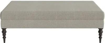 Marth Stewart Renwick Ottoman - Lily Pond Linen Weave - Handcrafted - Gray