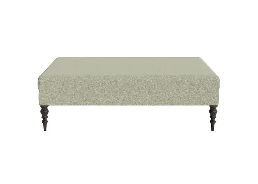 Marth Stewart Renwick Ottoman - Perry Street Boucle - Handcrafted - Green