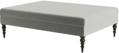 Marth Stewart Renwick Ottoman - Perry Street Velvet - Handcrafted - Green