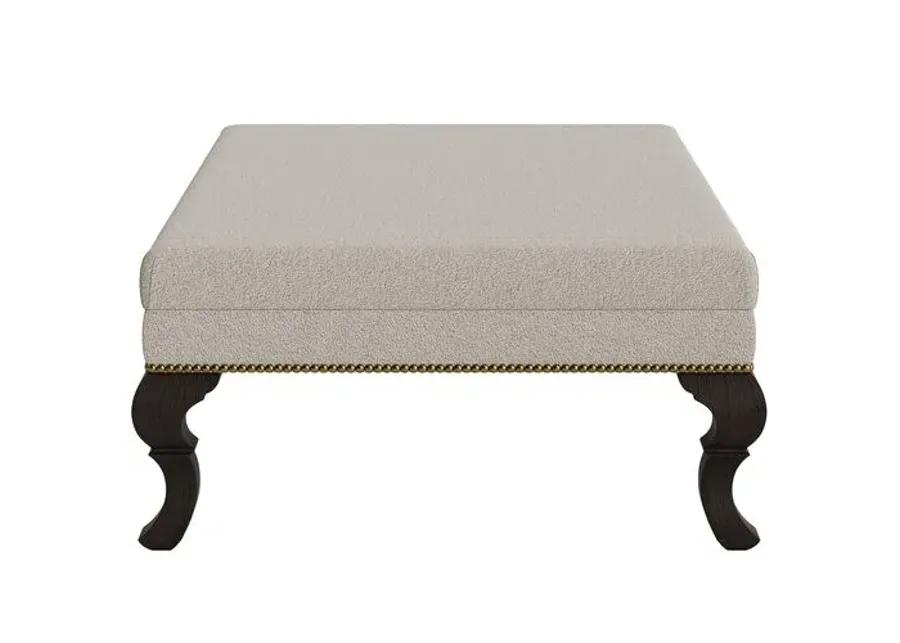 Marth Stewart Wallace Ottoman - Perry Street Boucle - Handcrafted - Gray