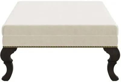 Marth Stewart Wallace Ottoman - Perry Street Velvet - Handcrafted - Beige