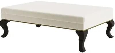 Marth Stewart Wallace Ottoman - Perry Street Velvet - Handcrafted - Beige