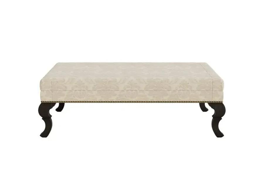 Marth Stewart Wallace Ottoman - Skylands Damask - Handcrafted - Brown