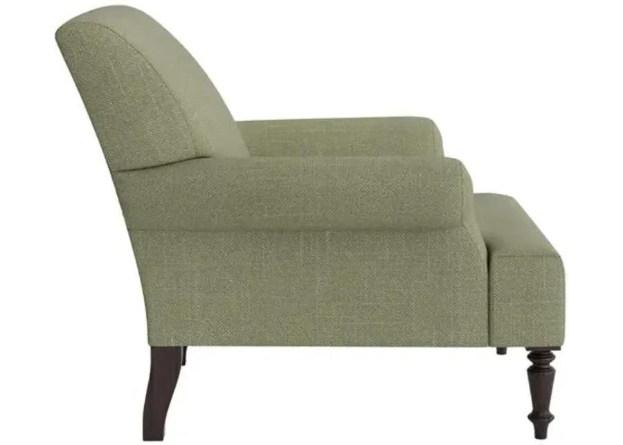 Marth Stewart Grady Chair - Lily Pond Linen Weave - Handcrafted - Green