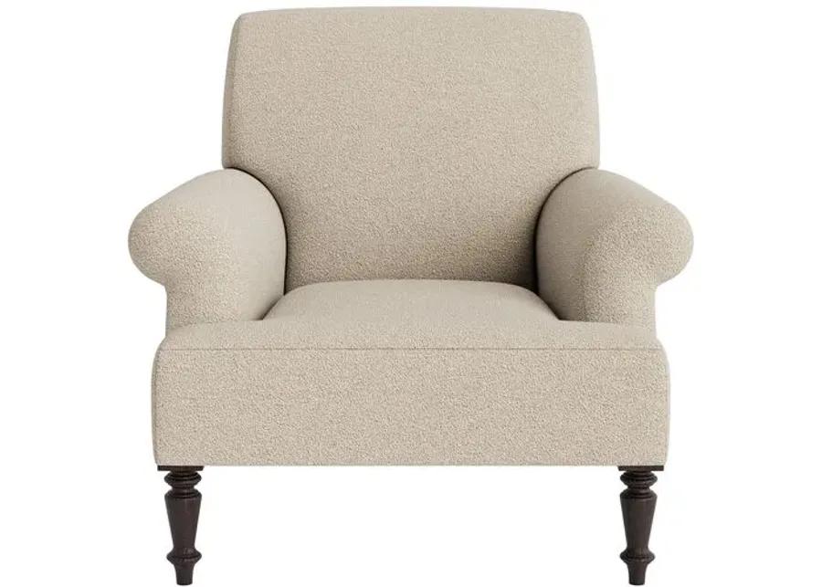 Marth Stewart Grady Chair - Perry Street Boucle - Handcrafted - Brown