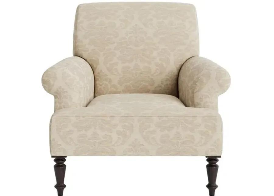 Marth Stewart Grady Chair - Skylands Damask - Handcrafted - Brown