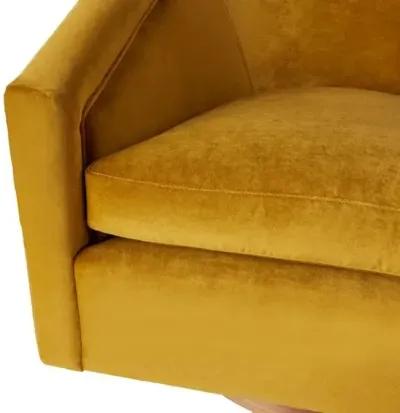 Benson Swivel Chair - Ochre Velvet Crypton - Handcrafted