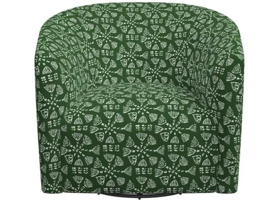 Amrit Swivel Chair - Pratham Green