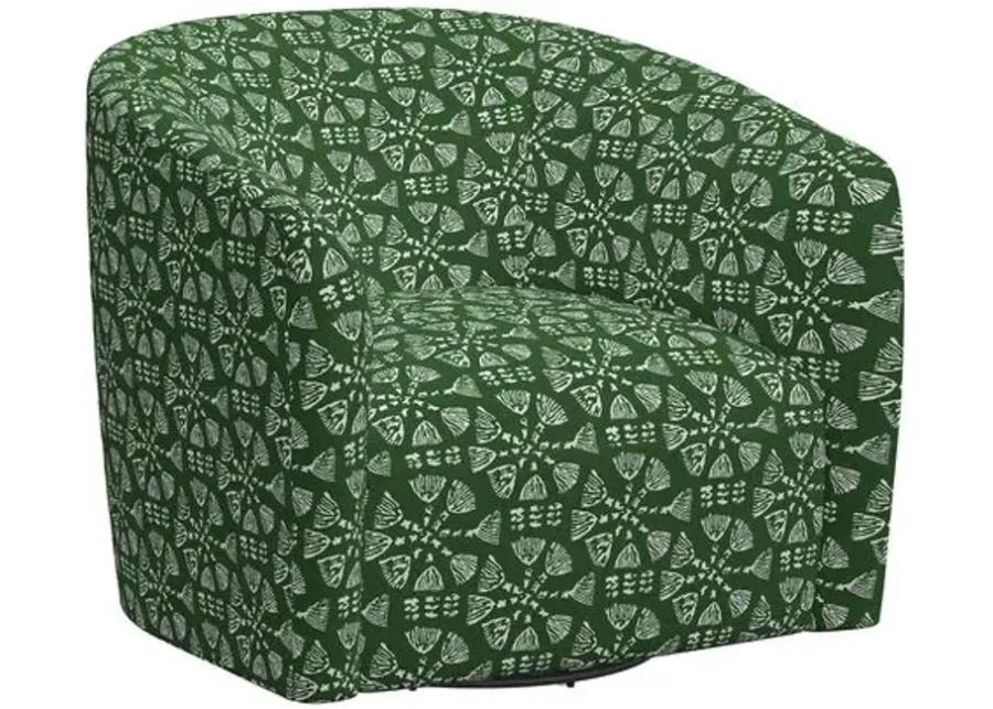 Amrit Swivel Chair - Pratham Green