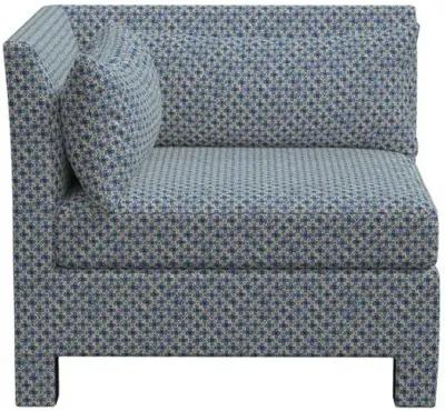 Sameera Corner Chair - Aalap Blue