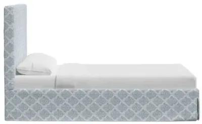 Shona Slipcover Bed - Issa Light Indigo - White