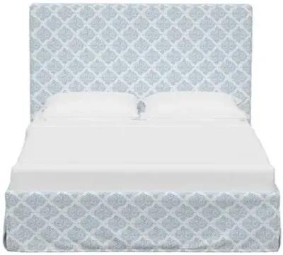 Shona Slipcover Bed - Issa Light Indigo - White