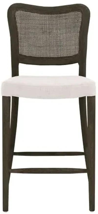 Sullivan Cane Counter Stool - Matte Brown/Bisque